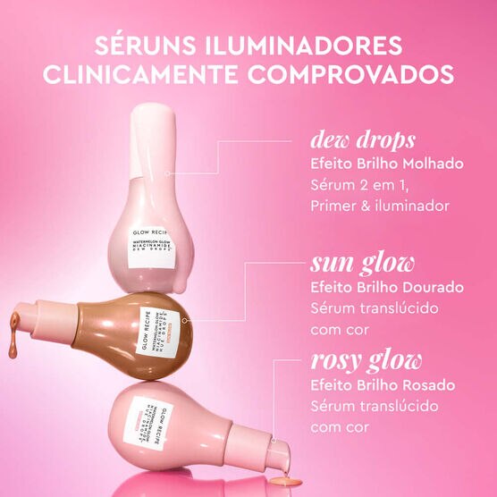 Sérum Facial Glow Recipe Hue Drops Rosy Glow